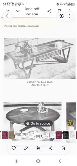 Lane, Perception Coffee Table, Mid 20th Century