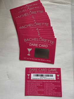 Bachelorette Dare Card Game