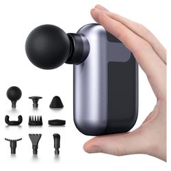 Brandnew Mini Massage Gun with 10 Massage Heads, Percussion Deep Tissues Handheld Muscle Massager, 8mm Amplitude High-Intensity Massager Gun for Pain 