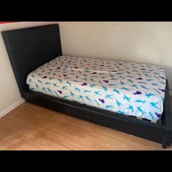 Black Twin Bed Frame And Mattress