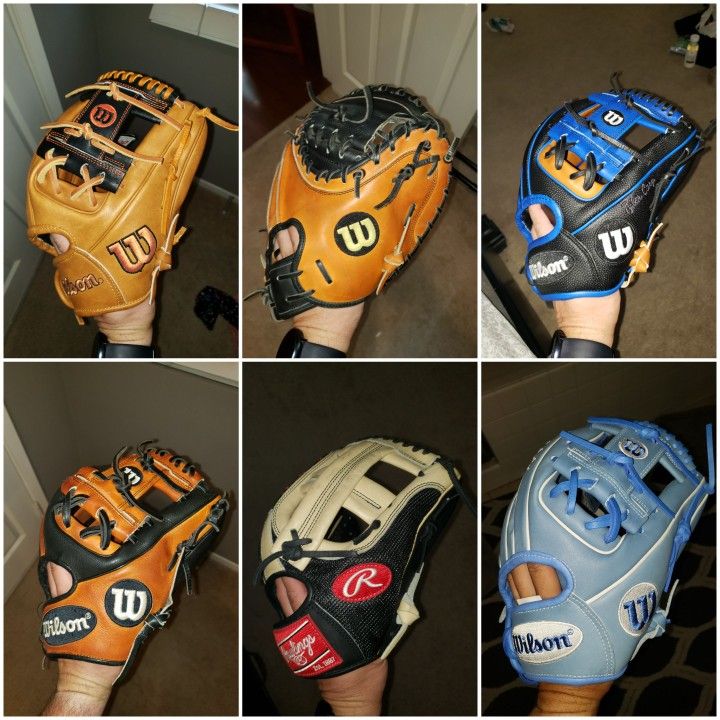 Wilson Rawlings baseball gloves