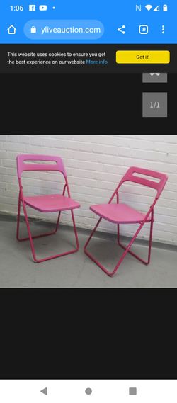 2 ikea  folding chairs  set heavy Duty 220 Lb