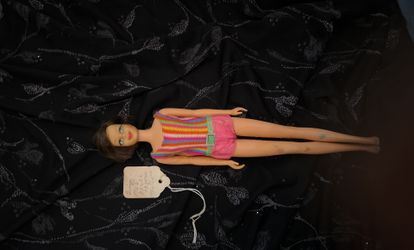 1960s Brunette Casey TNT Barbie Doll in Original Swimsuit