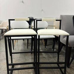 Chair Adjustable Height Counter stools Simple Assembly Modern bar stools 360 Degree Swivel Barstool Set of 2 for