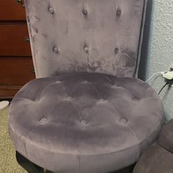 Purple Velvet Accent Chair 