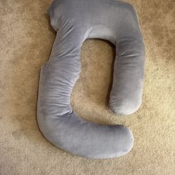 U-Shaped Pregnancy Pillow - Full Body Maternity Pillow - Grey