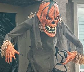 7 Ft Possessed Pumpkin Animatronic RARE