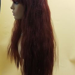 Long Garnet Wavy Wig