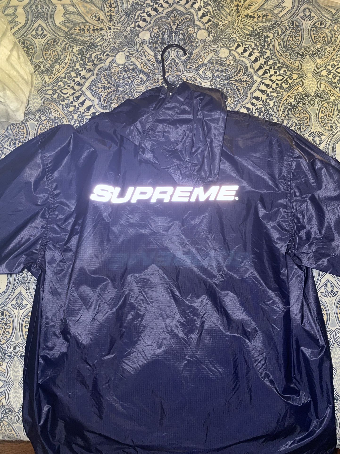 Supreme Windbreaker Navy blue 3M reflective