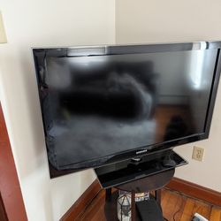 Samsung 40" Mounted On A Swivel Stand 