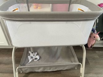 HARPPA Baby Bassinet Bedside Sleeper, 6 Height Adjustable Baby Bassinet for Infants