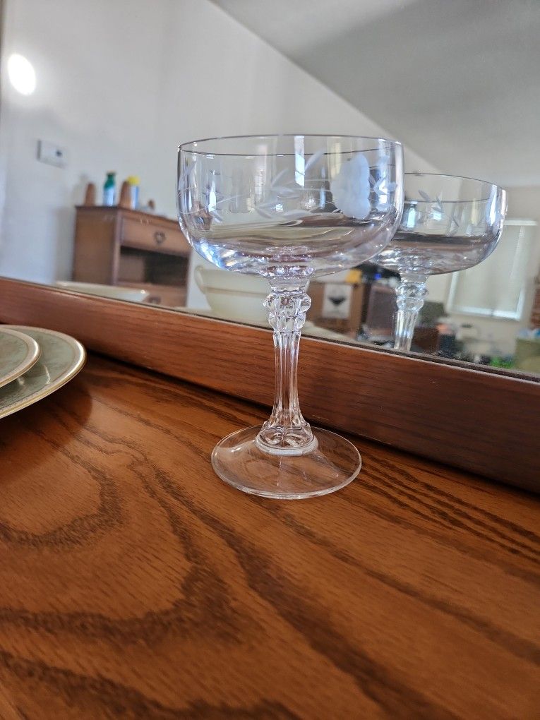 Vintage Princess House Wine Glasses 12 Glass Set
