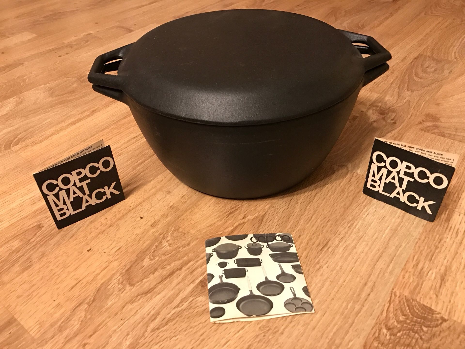 Copco Denmark Michael Lax Design Mat Black Enameled Cast Iron Cookware