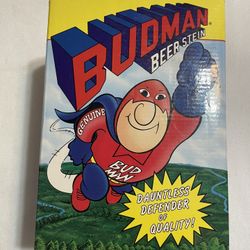 1989 Anheuser Busch Bud Man Beer Stein With Original Box