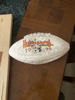 Miami Hurricanes Autographed Football