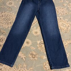 Gloria Vanderbilt Amanda Women's Blue Straight Denim Jeans 8S-Pocket Button Zip