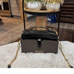 Michael Kors Brown and Black Crossbody Bag