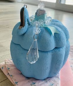 Cinderella Blue Glitter With Detachable Slipper And Teardrop Accesory 