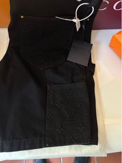 Louis Vuitton Monogram Embossed Carpenter Jeans - Black Denim