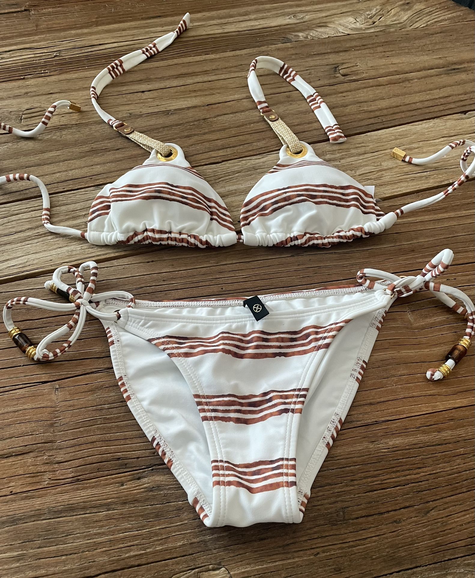 New Vix By Paula Hermanny Designer Bikini Set S & M