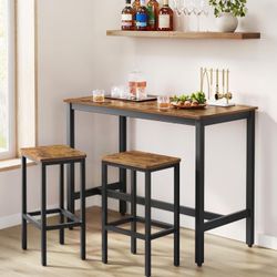Bar Table Set, with 2 Bar Stools