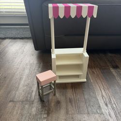 Lemonade Stand And Stool For 18 Inch Dolls