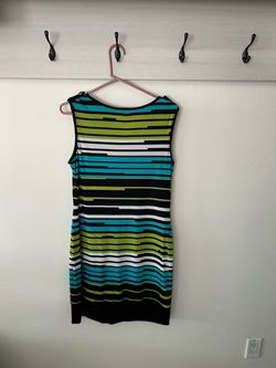 Sleeveless Striped extra long Kimono
