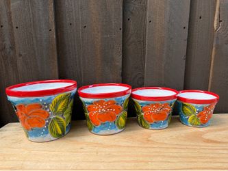Mexican Talavera Mayólica Planters, Pottery, Clay Pots.