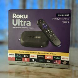 Roku Ultra 4K HDR Streaming Player  |  Brand New Sealed  |  WiFi 6  |  Voice Remote Pro