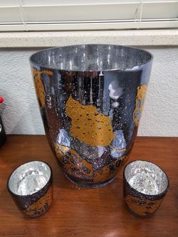 PartyLite Whirling Leaves Matching set