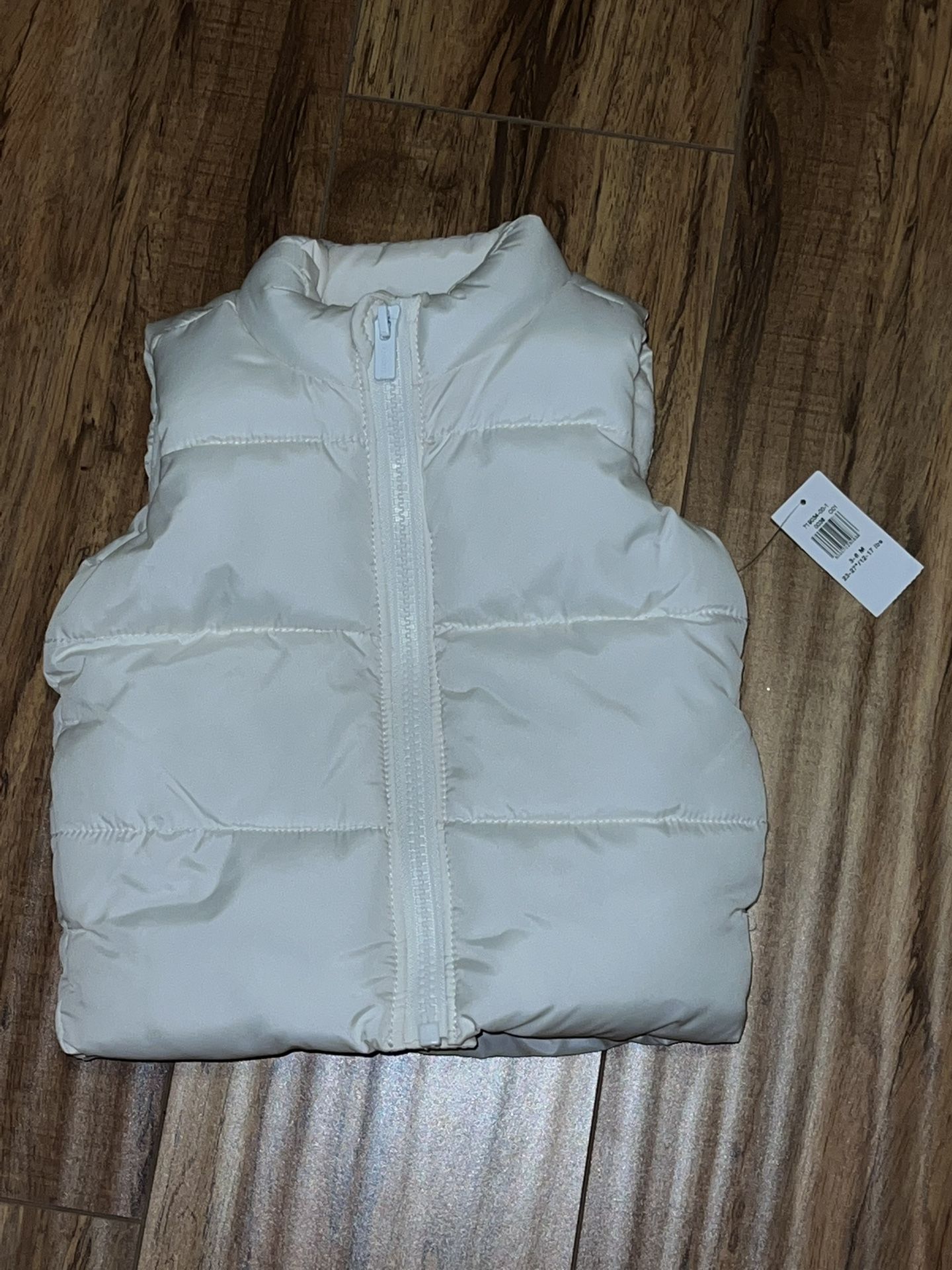 Infant White Puffer Vest