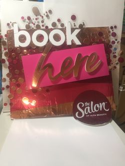 Huge Book Here sign display from ultra! Measures over 2.5 x2.5