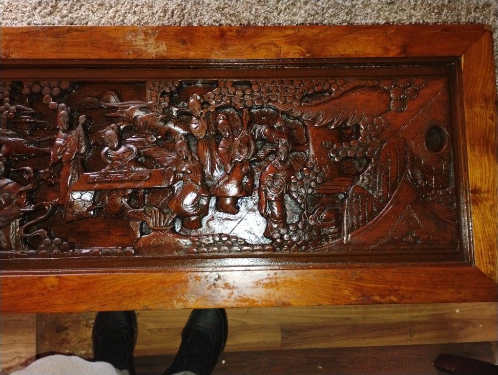Handcrafted Table And Side Table Matching Set Antique