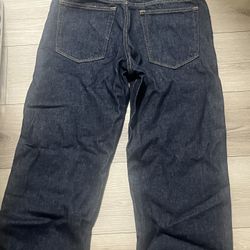 Cotton On Dark Washed Blue Baggy Jeans