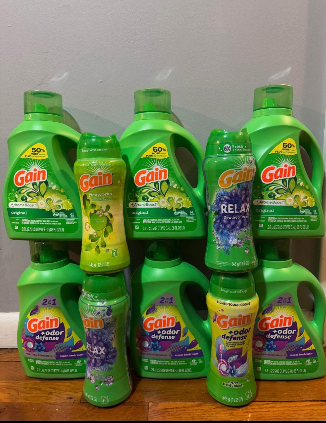 $9 Gain Detergent 88oz / Scent bead 12.2oz (Astoria queens )