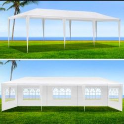 10'x30' Outdoor Canopy Tent Patio Camping Gazebo Storage Shelter Pavilion Cater Party Wedding BBQ Events Tent w/Removable Sidewalls