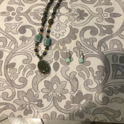 Necklace with earrings to match