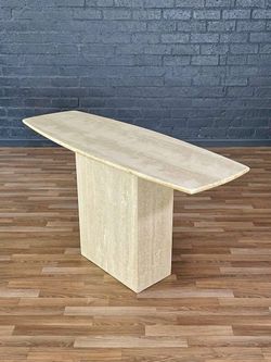 Post Modern Italian Travertine Console Table, c.1980’s - Delivery Available