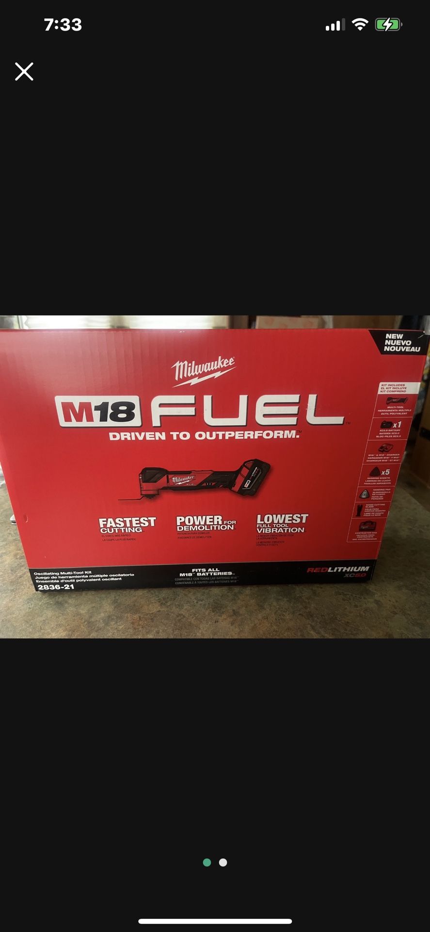 MILWAUKEE M18 FUEL MULTI -TOOL KIT #2836-21 (( Read Below ))