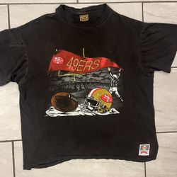 Vintage 90s Nutmeg San Francisco 49ers Embroidered Banner Field Goal Size Large 