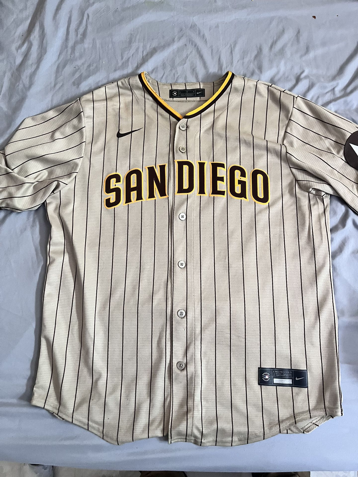 Manny Machado San Diego Padres White Pinstripe Baseball Jersey