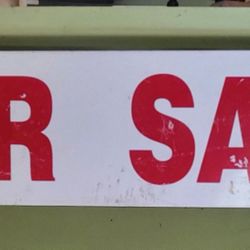 DOUBLE SIDED REAL ESTATE ADVERTISEMENT METAL SIGN 