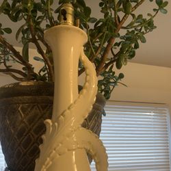 Vintage White Porcelain Hansen Lamp 