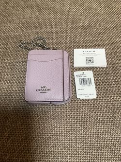 Coach Zip Card Case — NWT | Soft Lilac