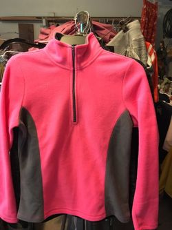 Pink and grey fleece zip up