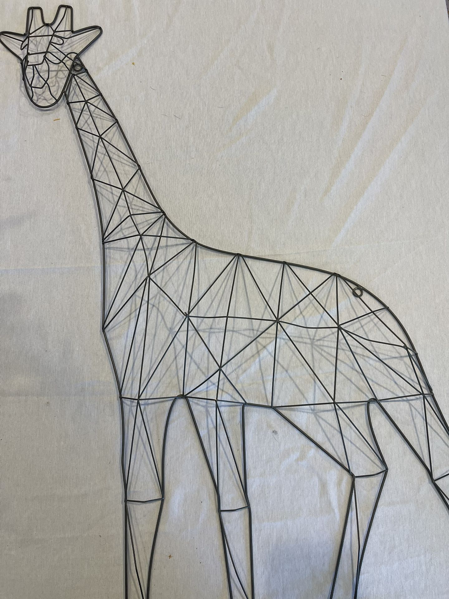 Metal giraffe wall art, inside and outside original piece