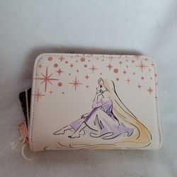 Loungefly Disney Rapunzel stars mini zipper wallet