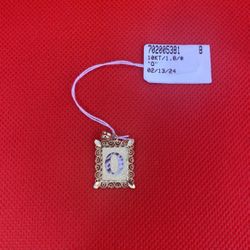 10KT Gold “O” Pendant 