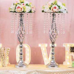 Silver Crystal Centerpieces