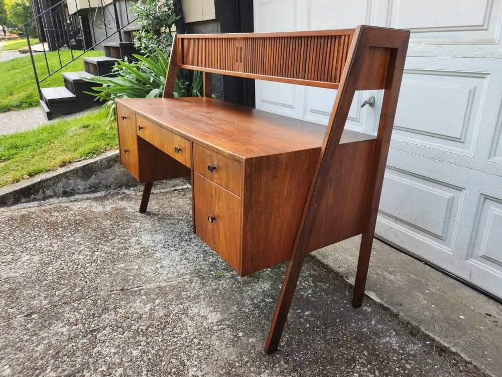 Mid Century Modern Walnut Desk